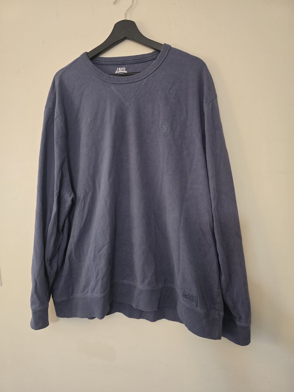 Men's Casual Blue Crewneck Pull Over 2XL